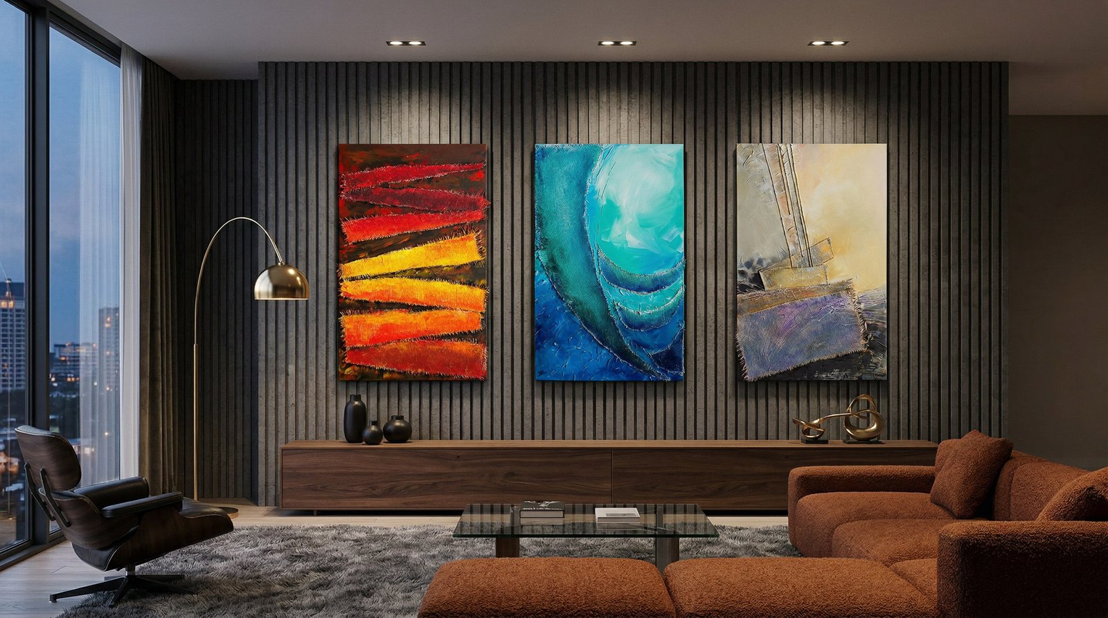 Textile-Inspired Abstract Wall Art Series